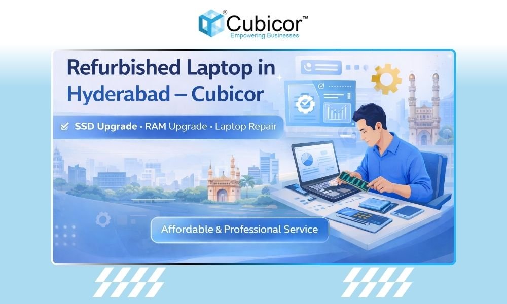 Republish Laptop Service in Hyderabad – SSD, RAM Upgrade and Laptop Repair by Cubicor